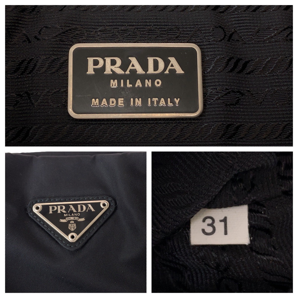 Prada Nylon Tessuto Logo Tote Bag