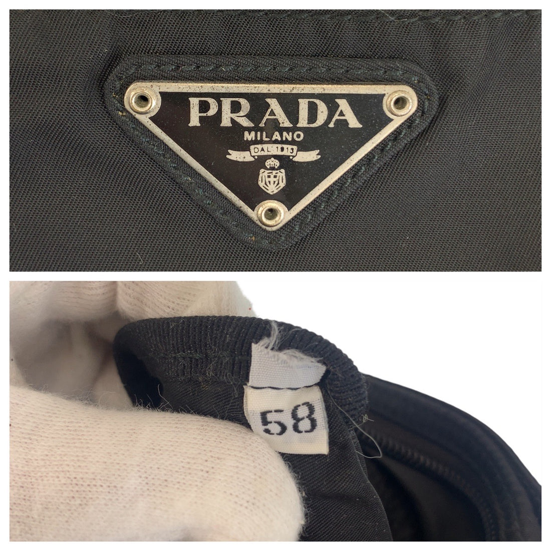 Prada Nylon Tessuto Triangle Logo Crossbody Bag