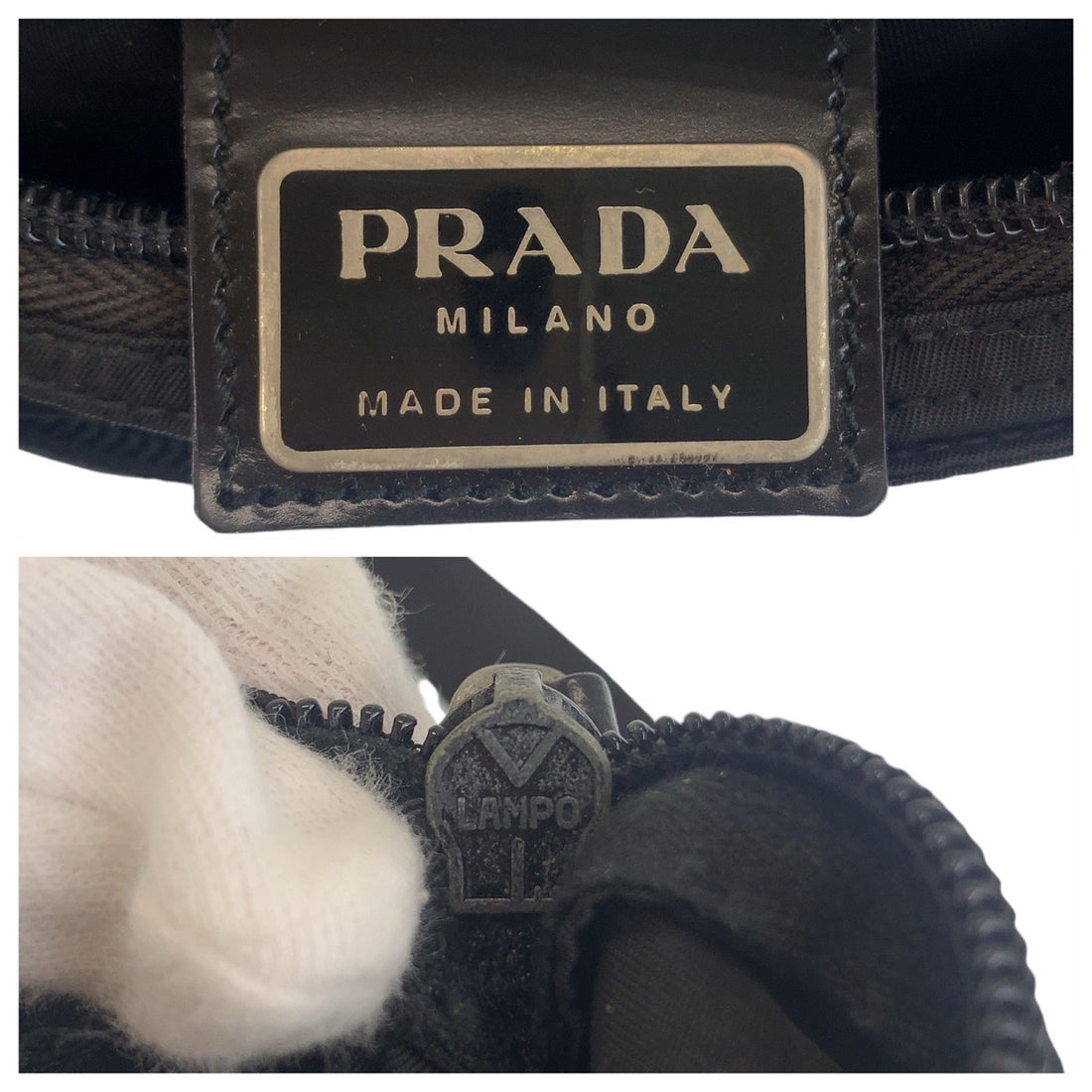 Prada Nylon Tessuto Triangle Logo Crossbody Bag