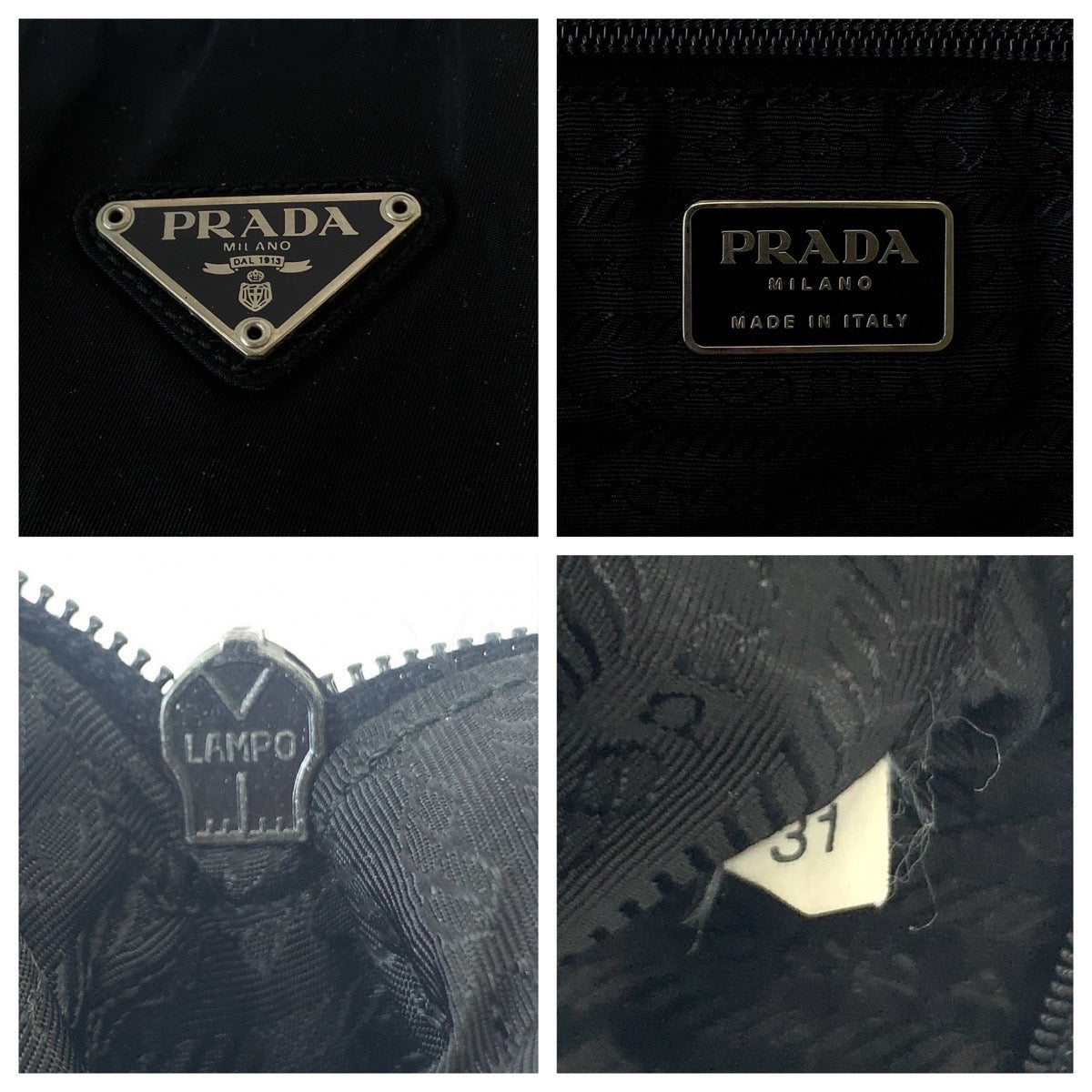 Prada Nylon Tessuto Logo Plate Briefcase B8496 in Very Good Condition