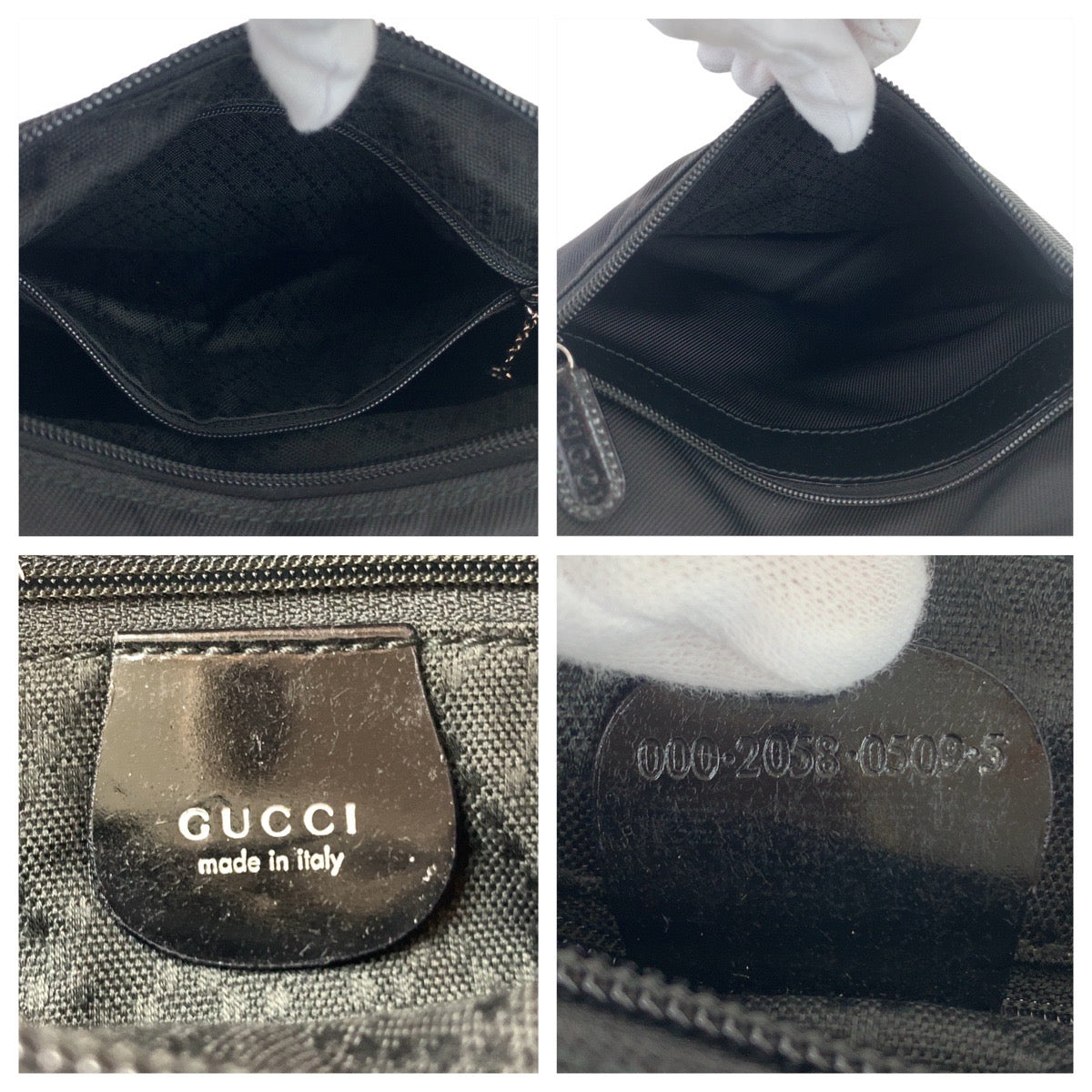 Gucci Bamboo Nylon/Leather 2-Way Shoulder Bag in Very Good Condition