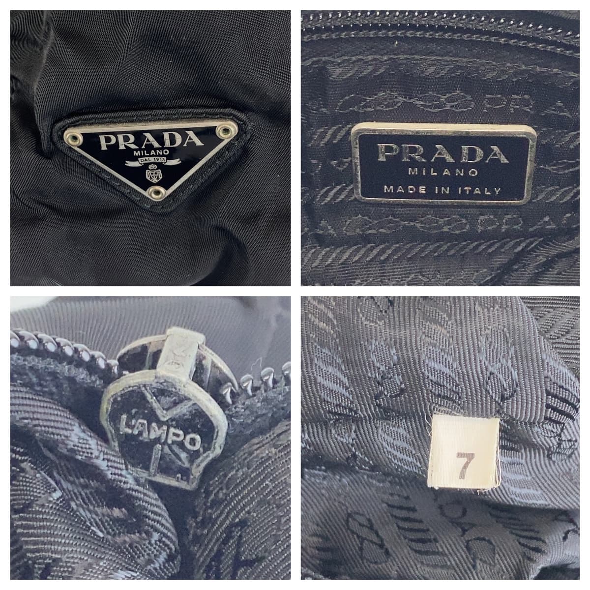 Prada Nylon Tessuto Triangle Logo Tote Bag in Very Good Condition