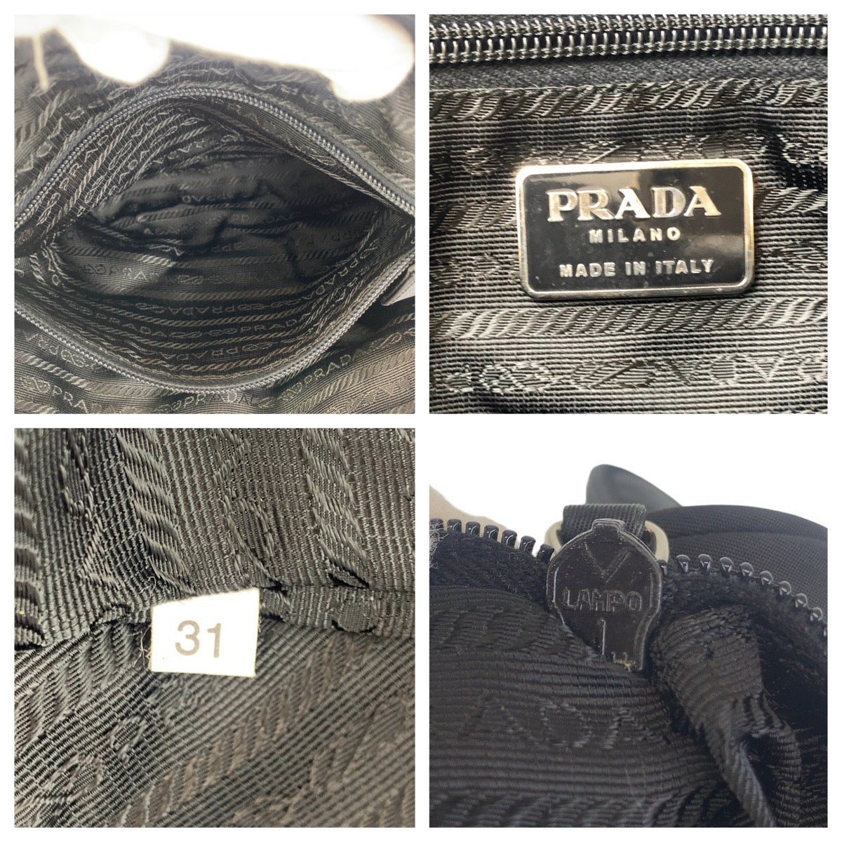 Prada Nylon Tessuto Triangle Logo Plate Shoulder Bag in Very Good Condition