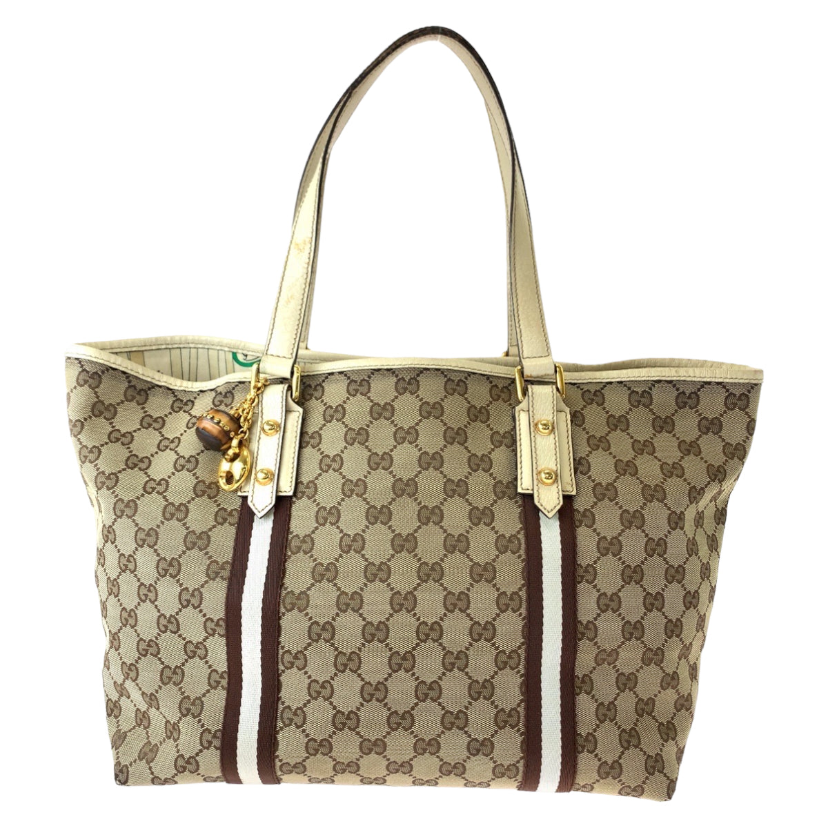 Gucci GG Canvas Tote Bag with Charm