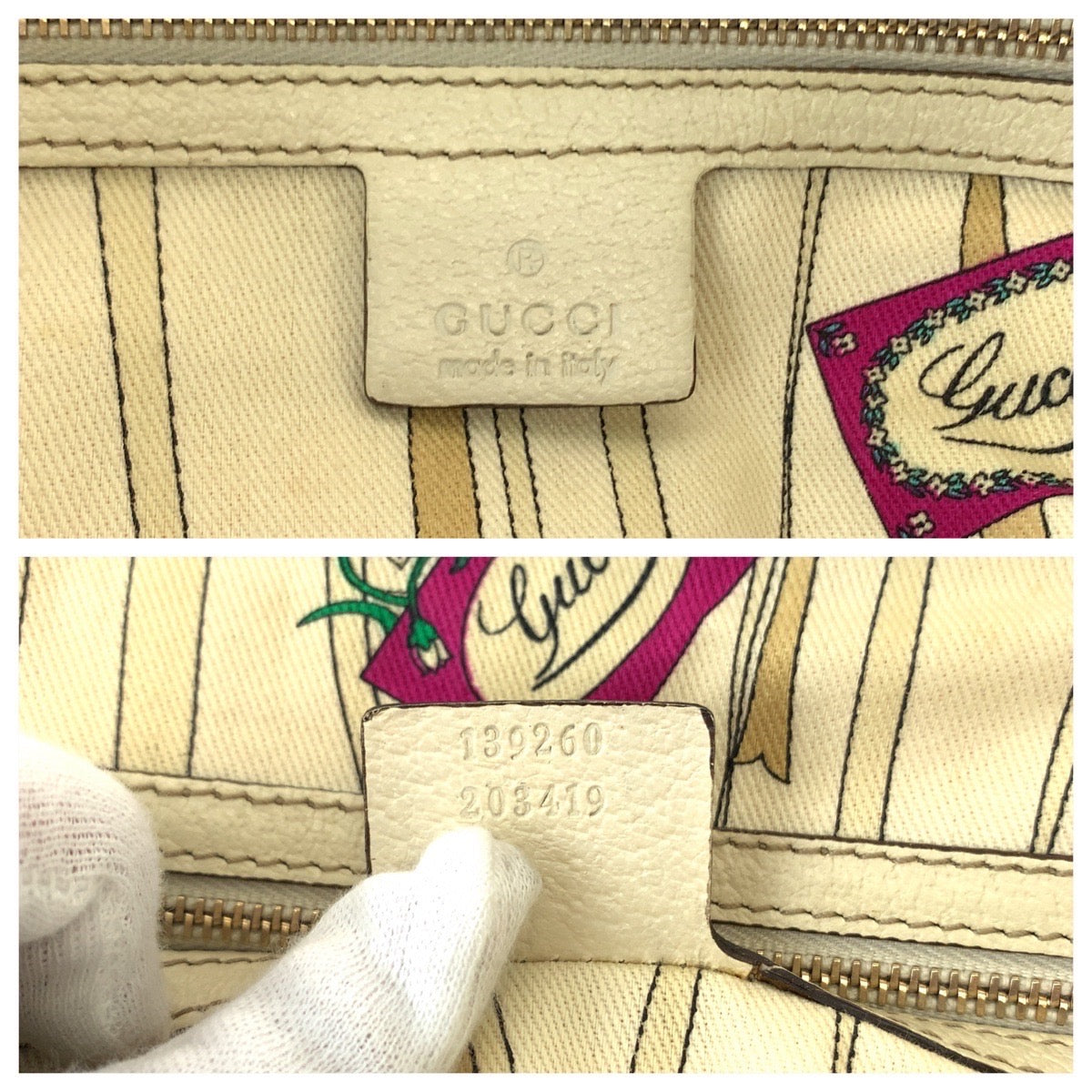 Gucci GG Canvas Tote Bag with Charm 407240 in Very Good Condition