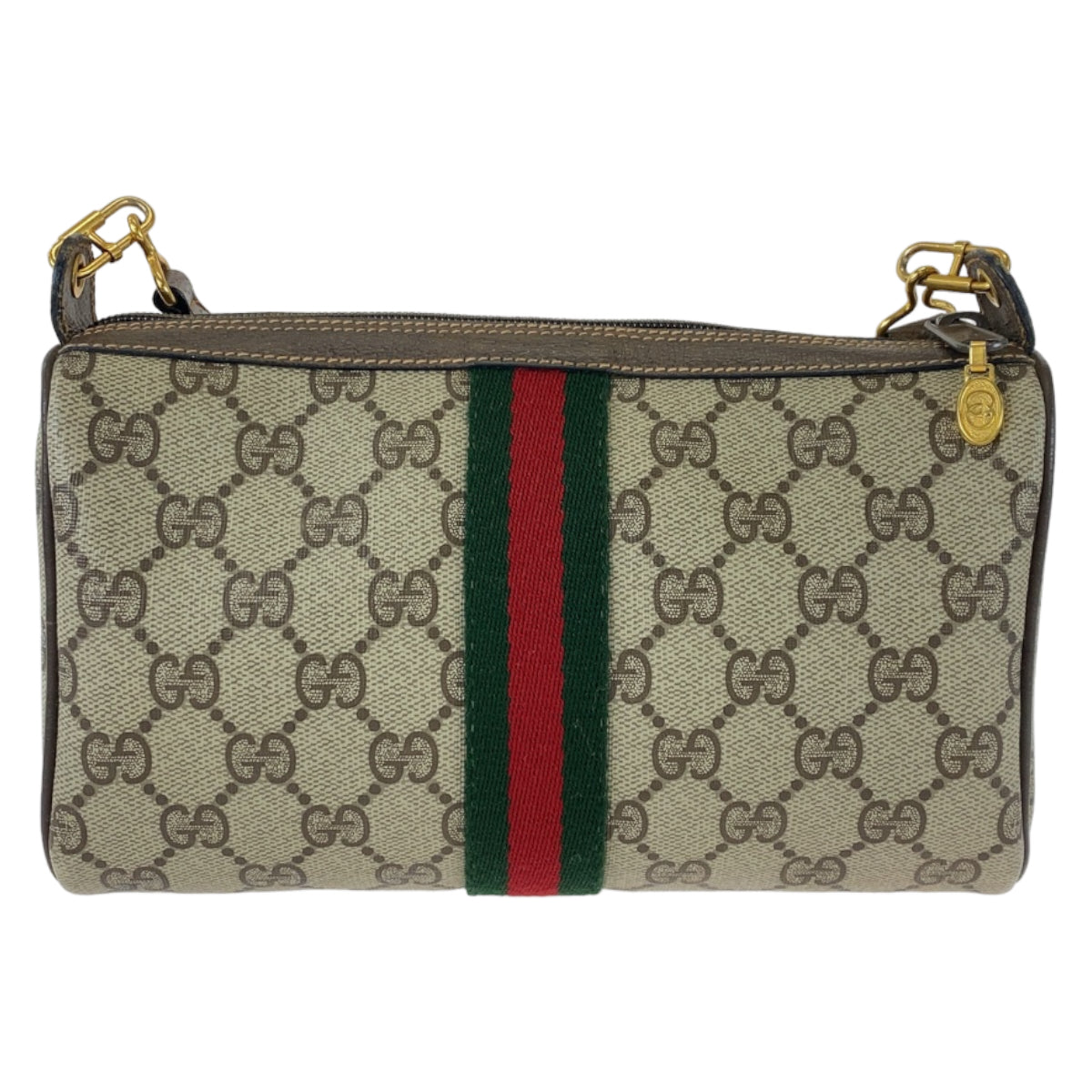 Gucci Vintage GG Supreme Canvas Leather Shoulder Bag in Very Good Condition