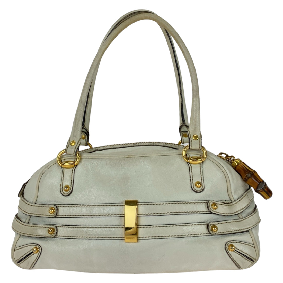 Gucci Bamboo Horsebit Leather Handbag