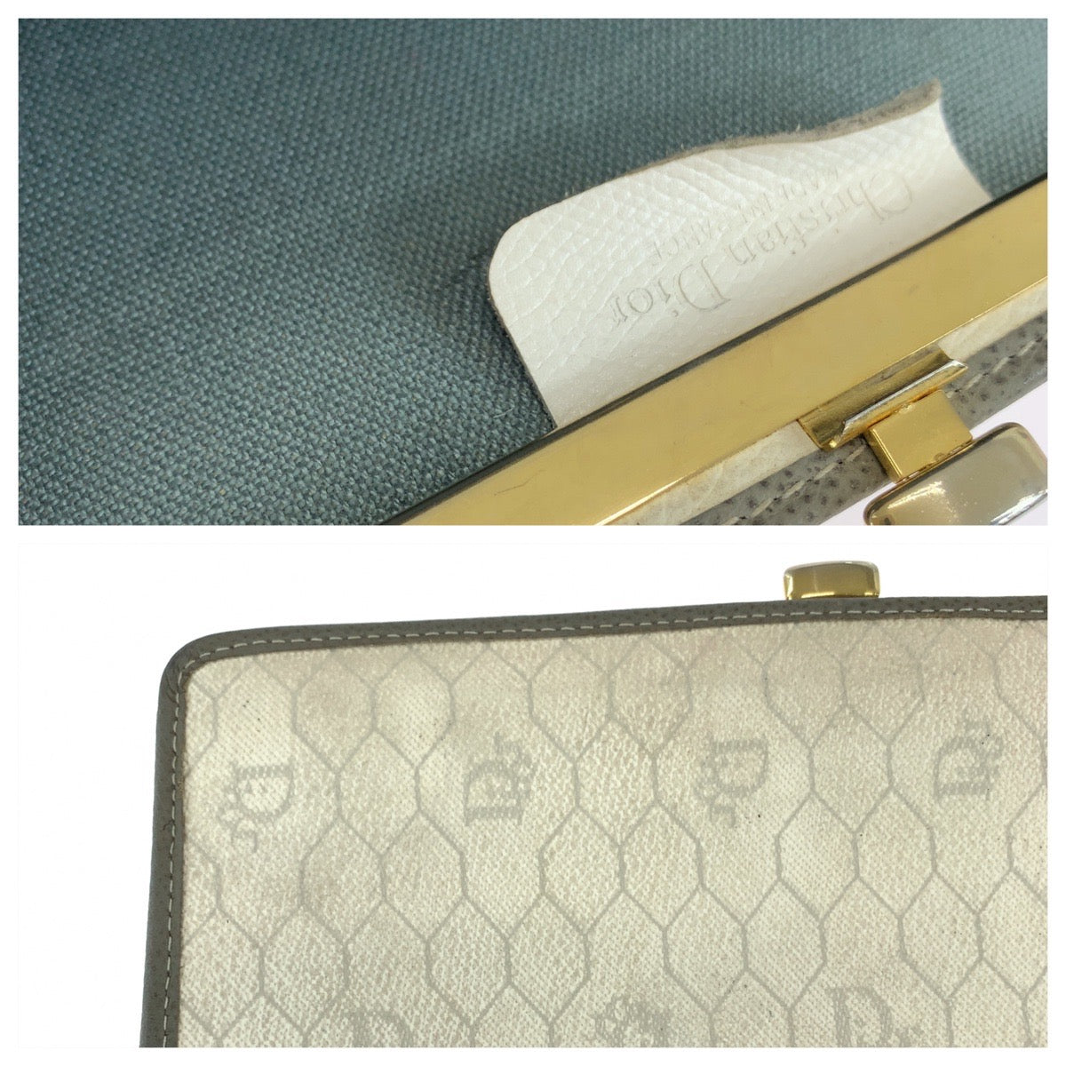 Dior PVC Honeycomb Clutch Bag in Very Good Condition