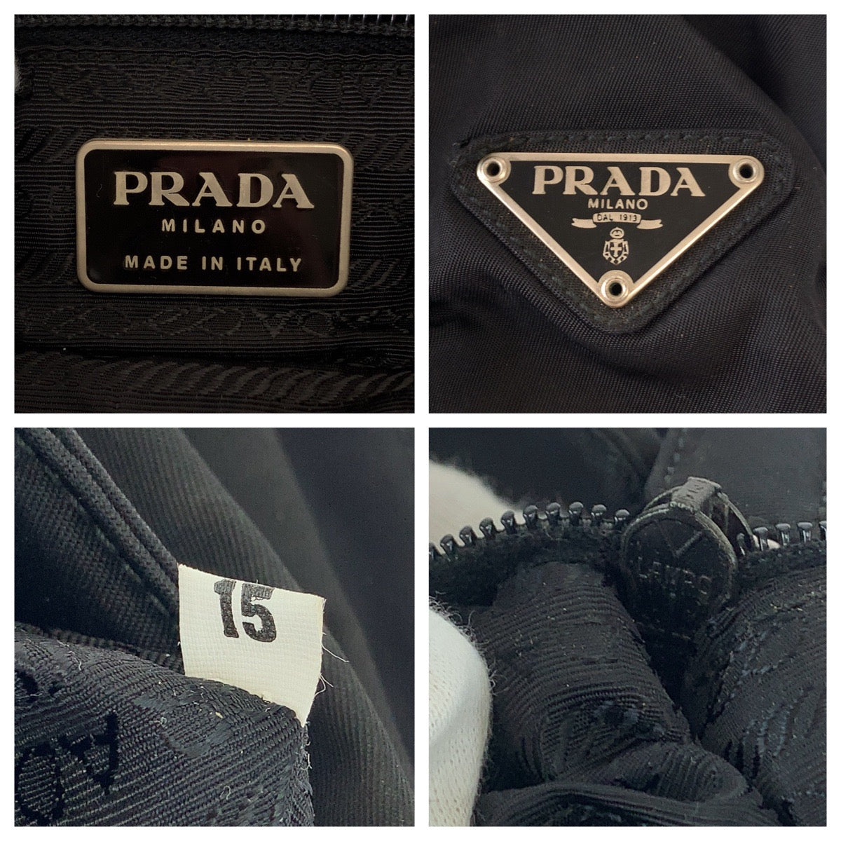 Prada Nylon Tessuto Triangle Logo Tote Bag in Very Good Condition