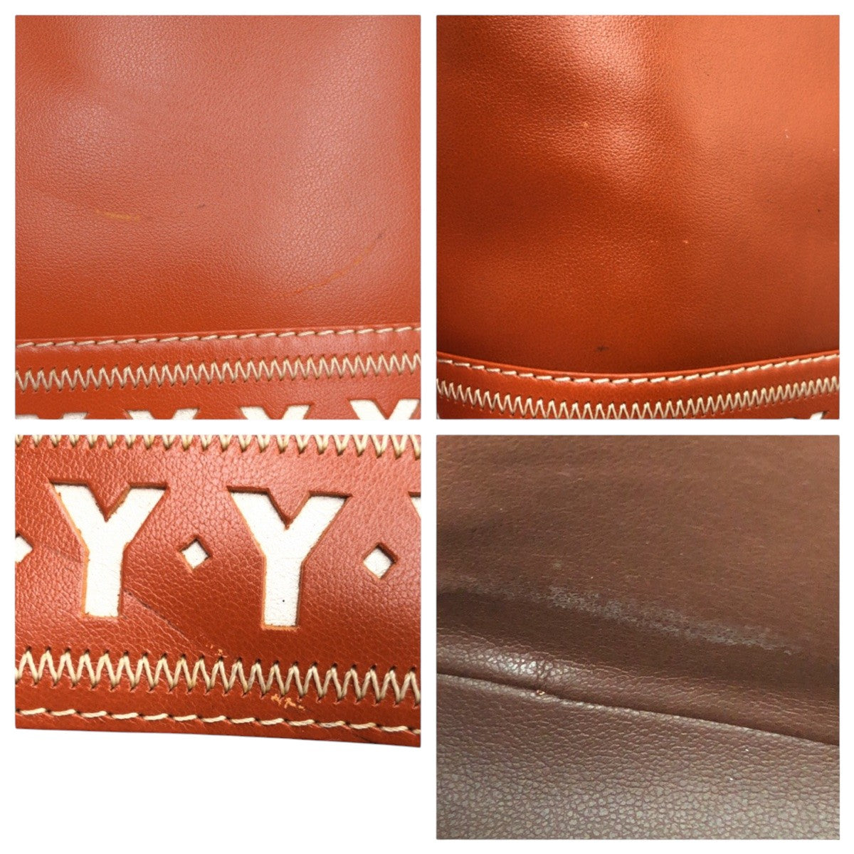 Yves Saint Laurent Leather Cut Y Shoulder Bag