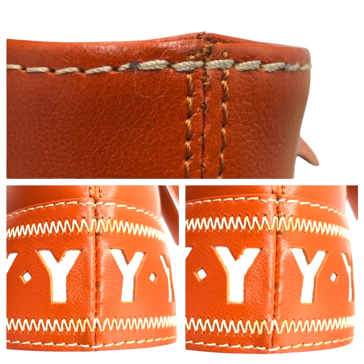 Yves Saint Laurent Leather Cut Y Shoulder Bag