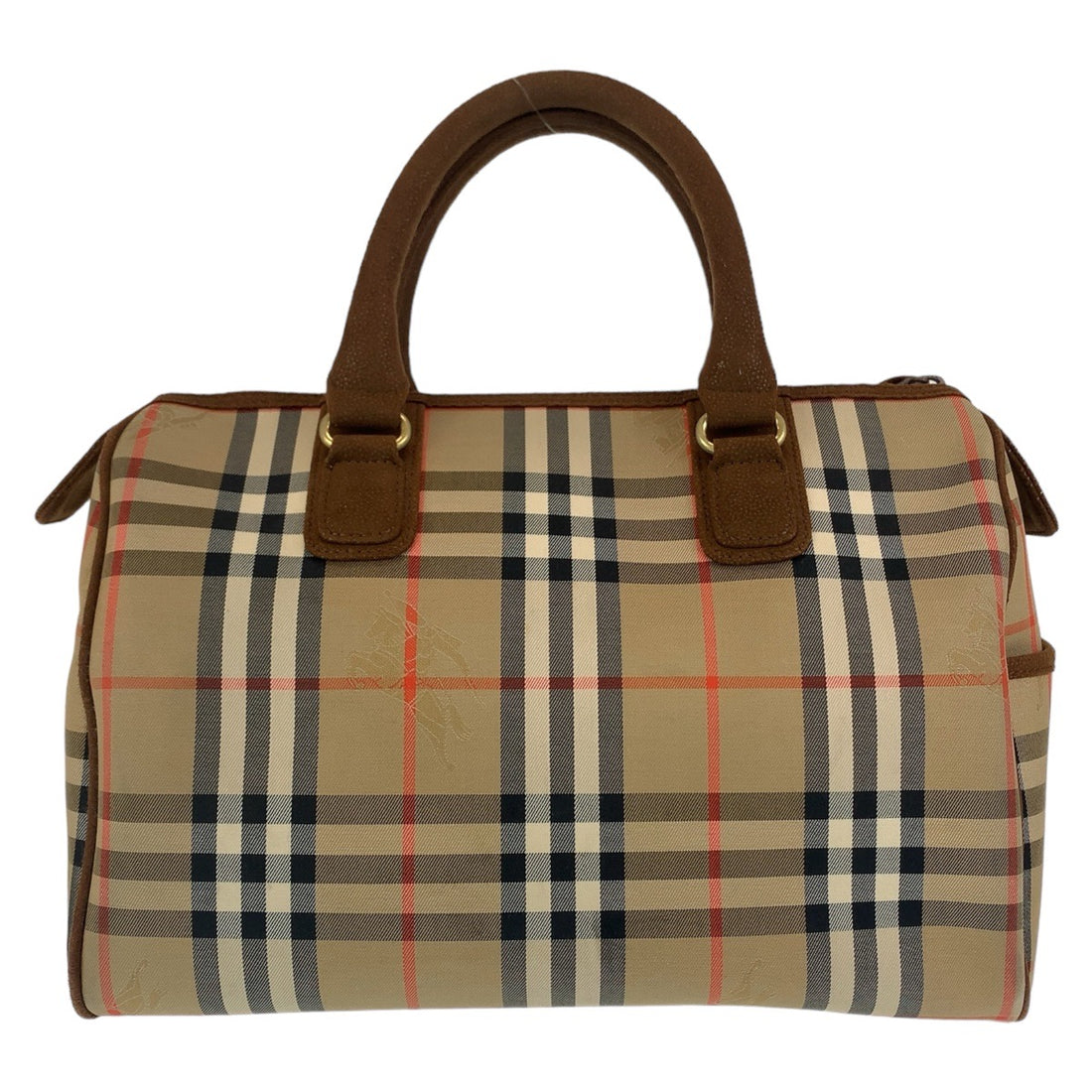 Burberry Nova Check Shadow Horse Canvas Handbag in Very Good Condition