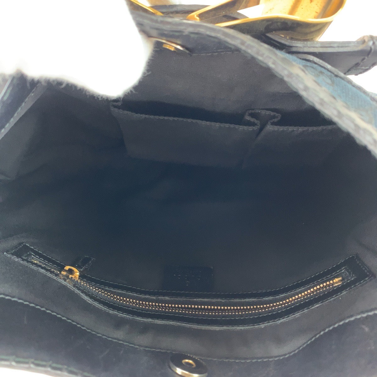 Gucci Queen Hobo Black GG Canvas Leather Bag