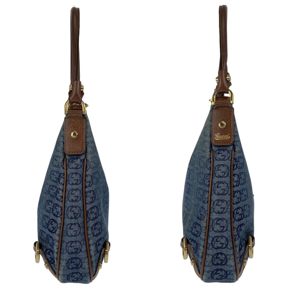 Gucci Denim/Leather Abbey Shoulder Bag