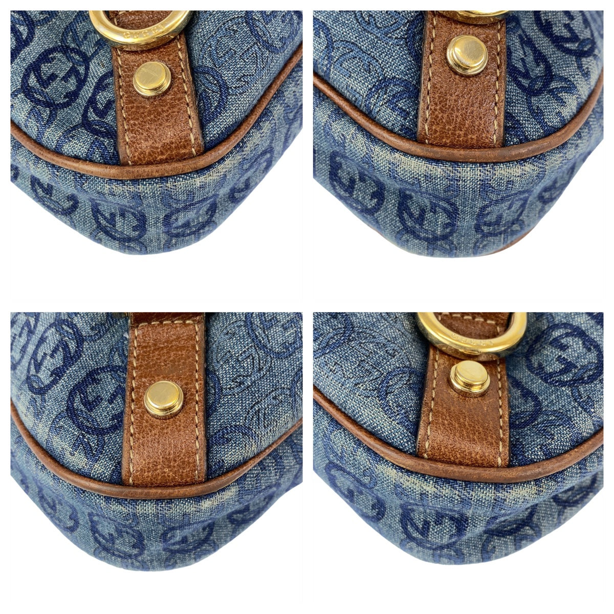 Gucci Denim/Leather Abbey Shoulder Bag