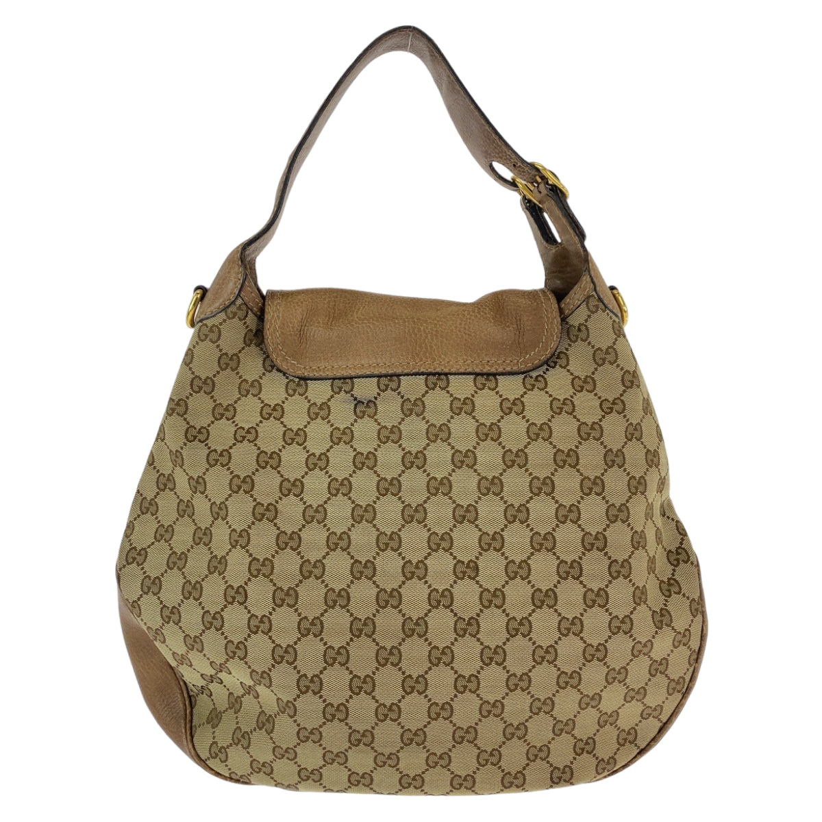 Gucci GG Canvas Horsebit 2-Way Shoulder Handbag in Very Good Condition