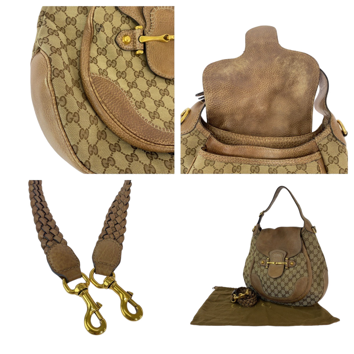 Gucci Horsebit GG Canvas 2way Bag