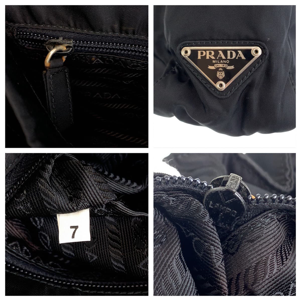 Prada Nylon Tessuto Triangle Logo Tote Bag