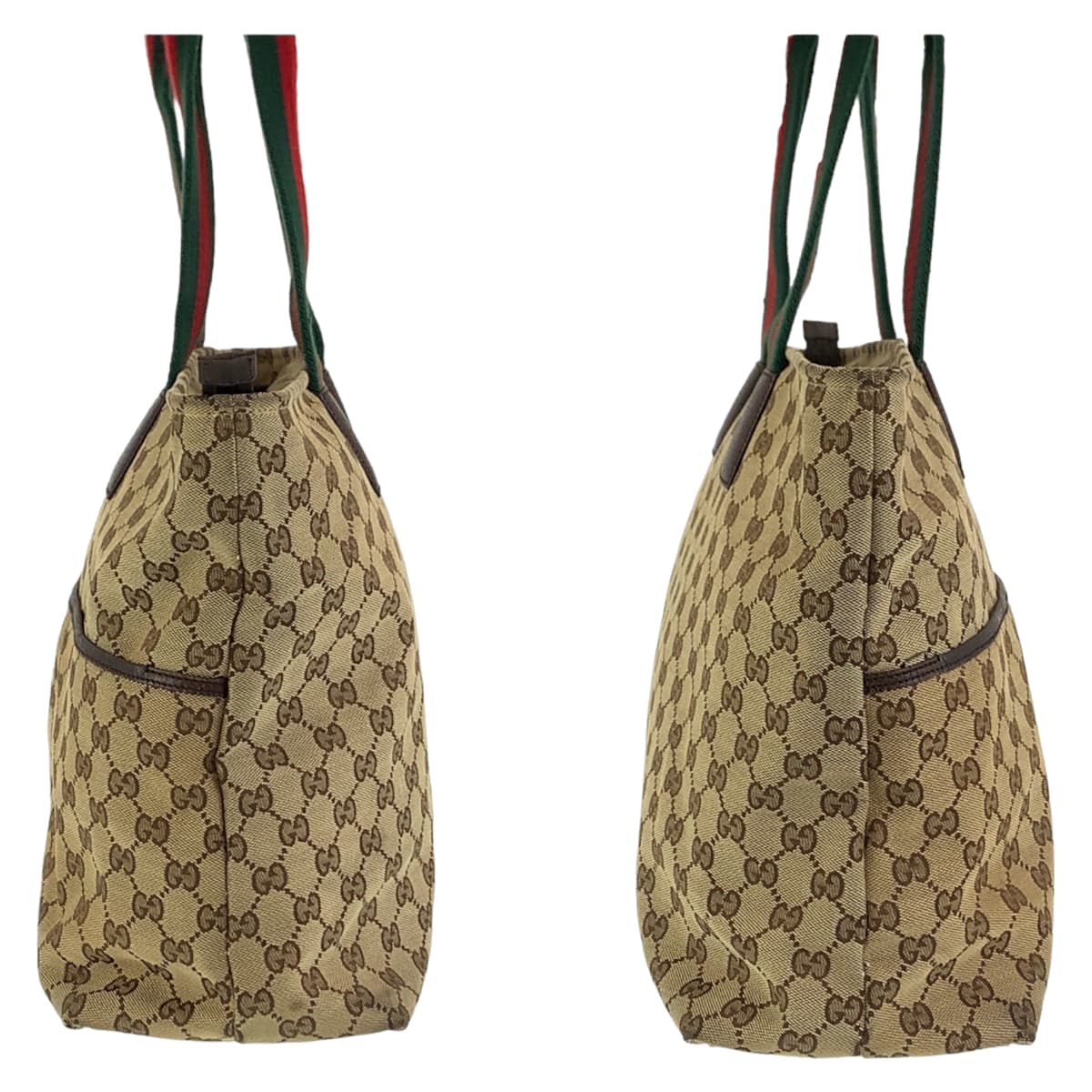 Gucci GG Canvas Beige Multicolor Tote Bag 155524 in Very Good Condition