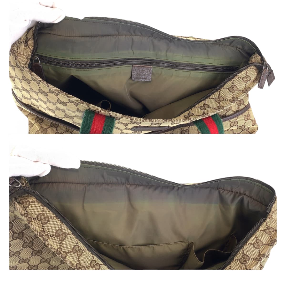 Gucci GG Canvas Beige Multicolor Tote Bag 155524 in Very Good Condition