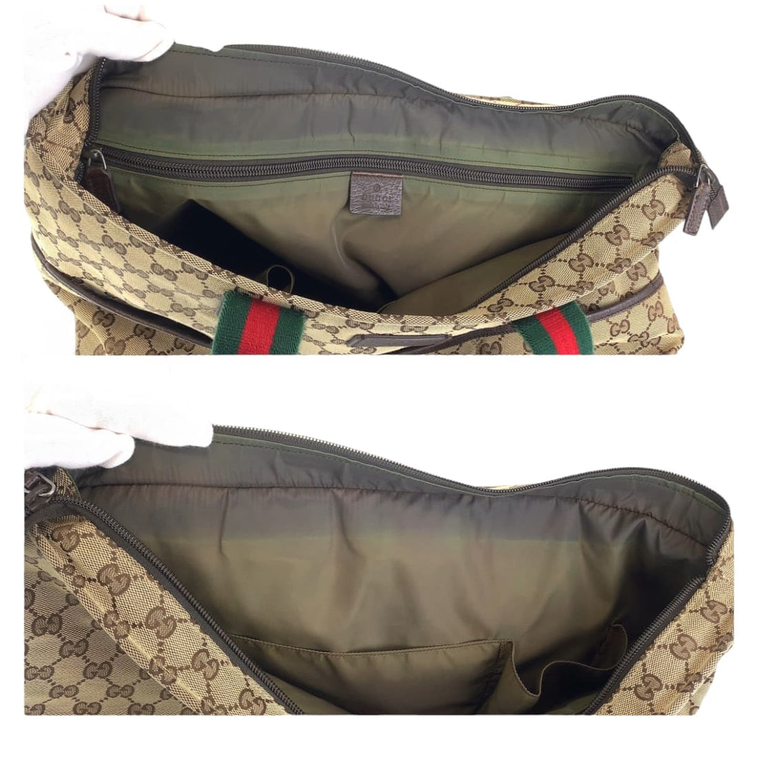 Gucci Beige Multicolor GG Canvas Tote Bag