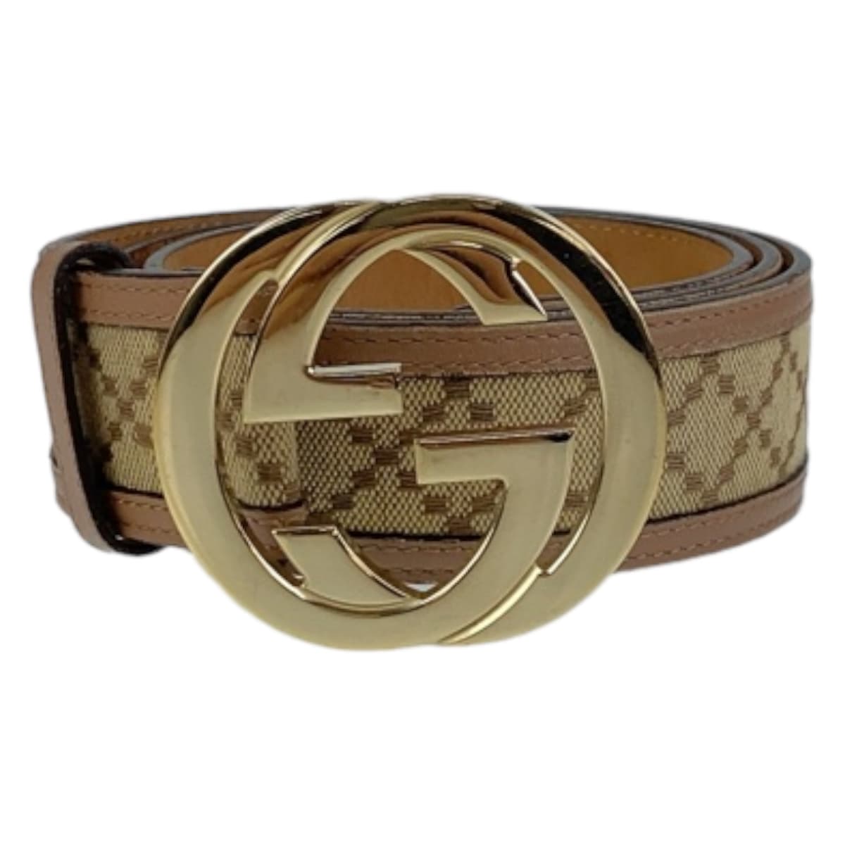 Gucci Interlocking G Canvas/Leather Belt