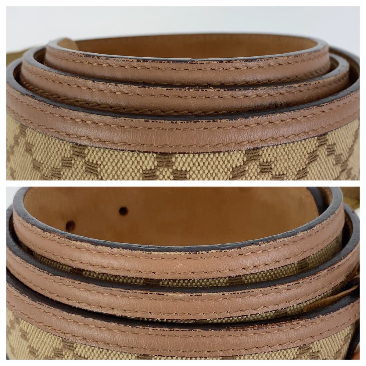 Gucci Interlocking G Canvas/Leather Belt