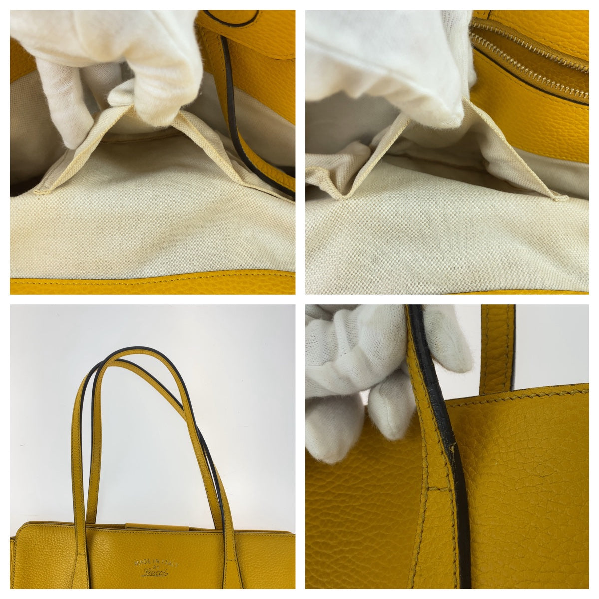 Gucci Leather Swing Tote Bag