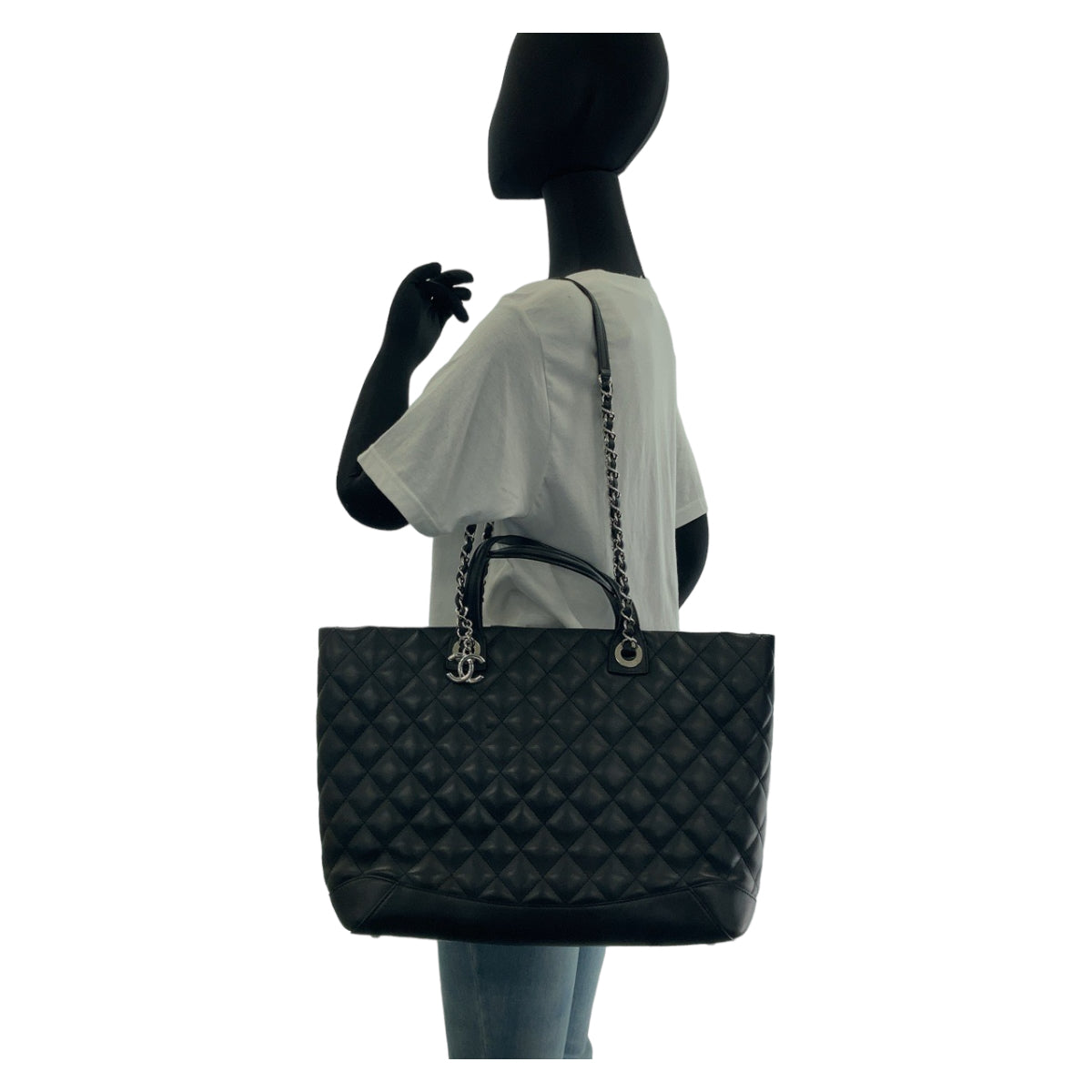 Chanel Lambskin Matelasse Coco Mark Tote Bag in Great Condition