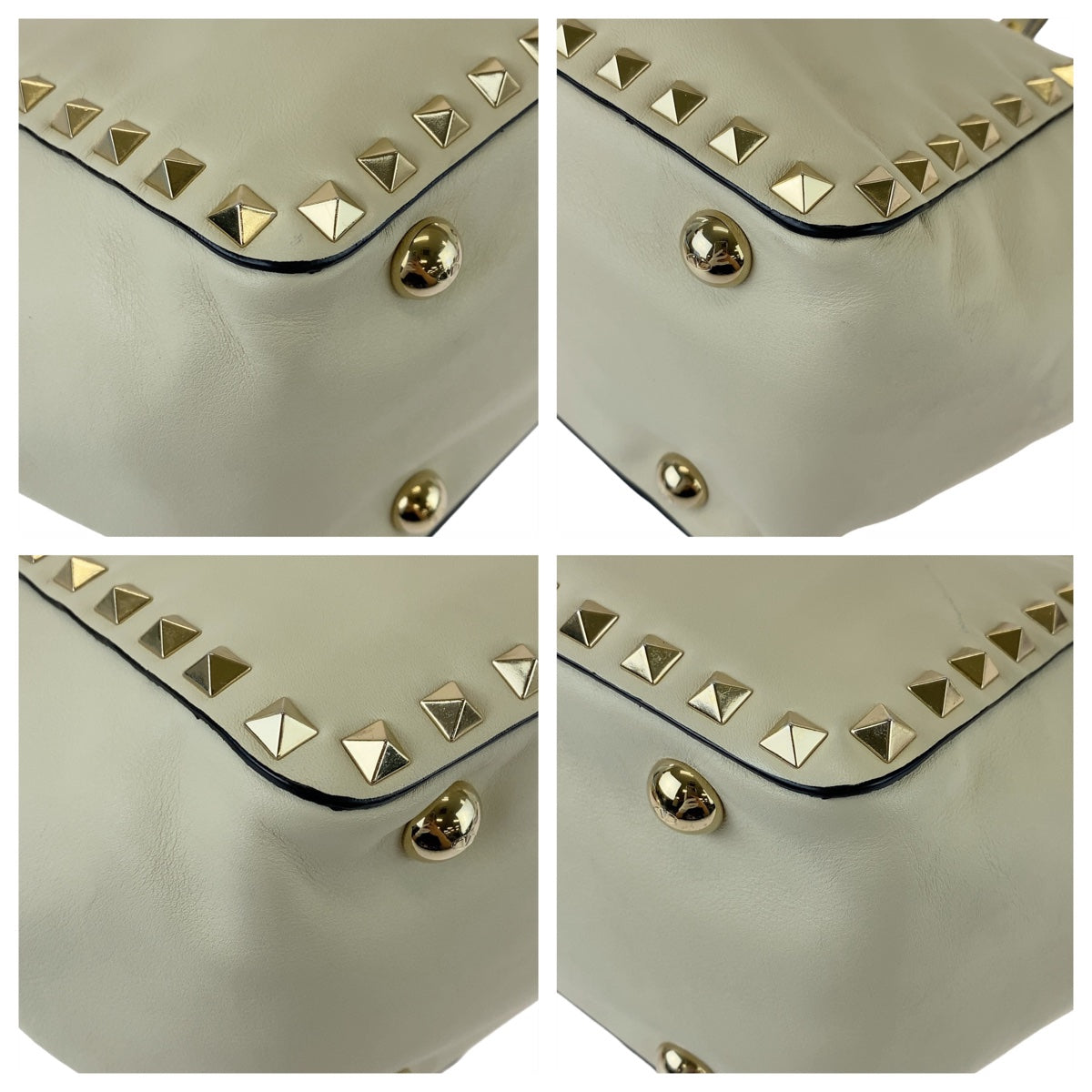 Valentino Leather Rockstuds Tote Bag 407336 in Very Good Condition