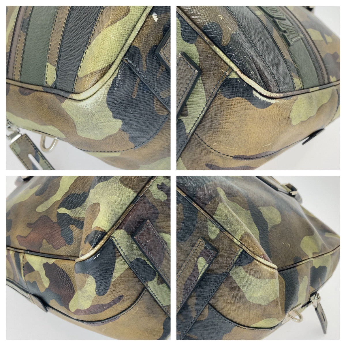 Prada Saffiano Camouflage Leather Business Bag Briefcase in Very Good Condition