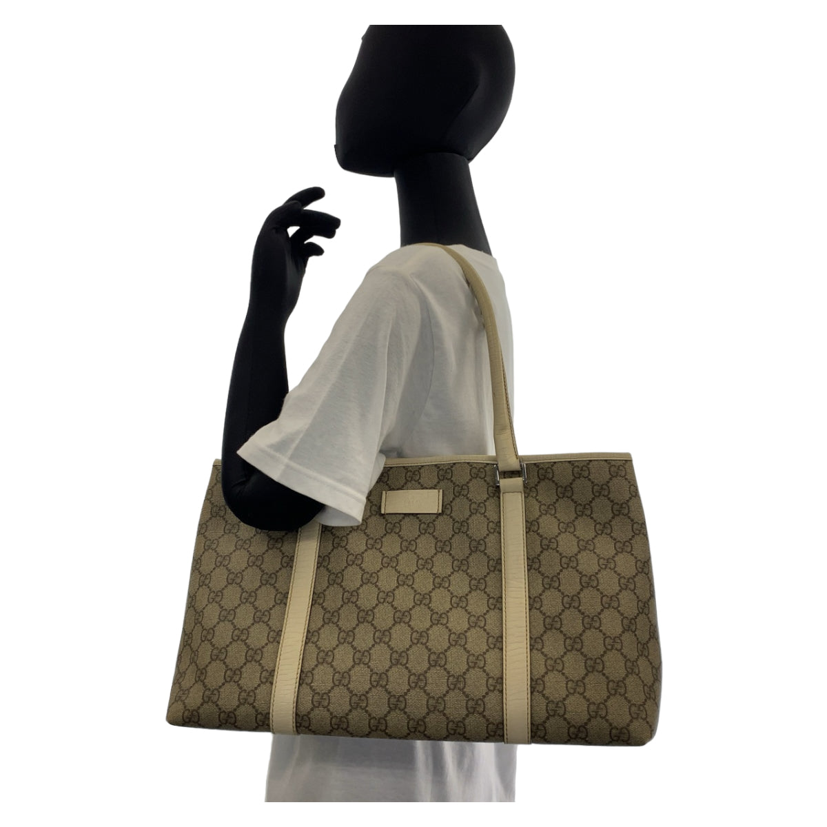 Gucci GG Supreme Canvas/Leather Tote Bag 114595 in Very Good Condition