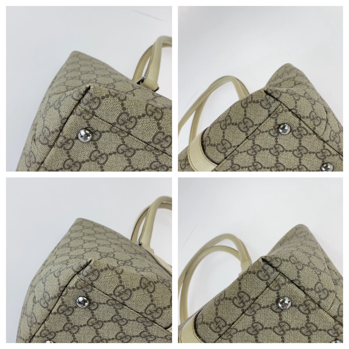 Gucci GG Supreme Canvas/Leather Tote Bag 114595 in Very Good Condition