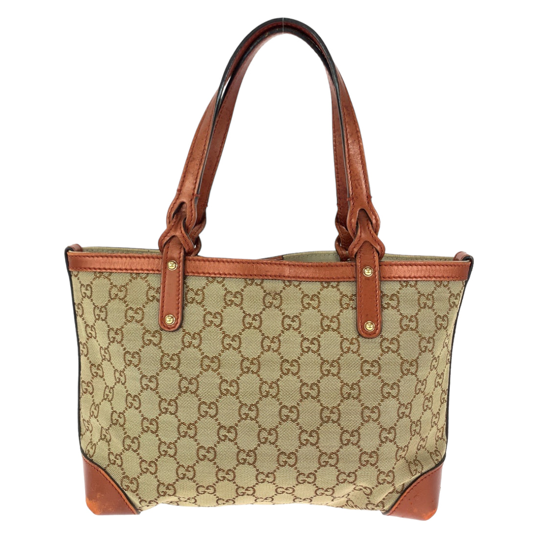 Gucci Diamante Brown Gold GG Canvas Tote Bag