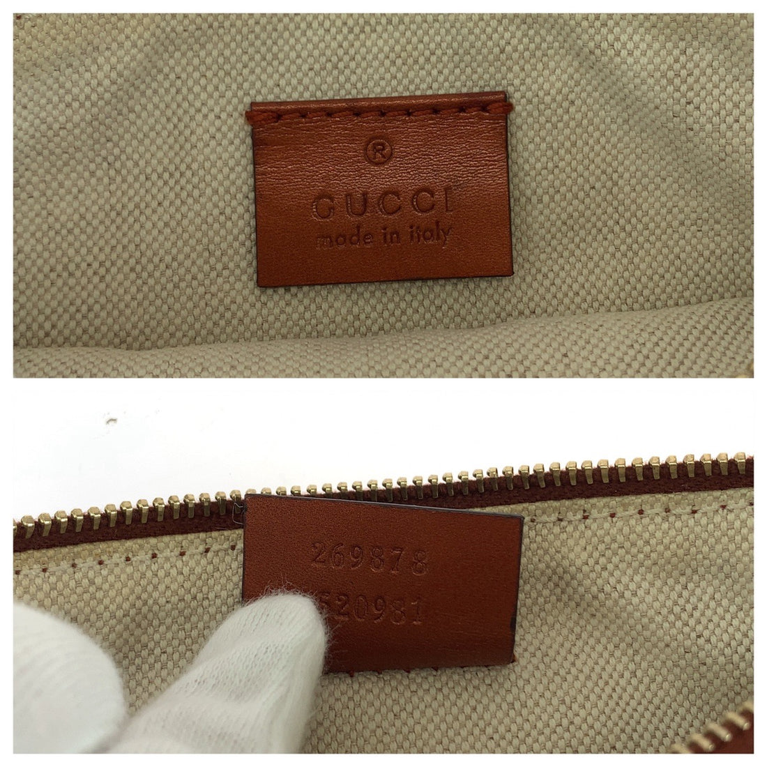 Gucci Diamante Brown Gold GG Canvas Tote Bag