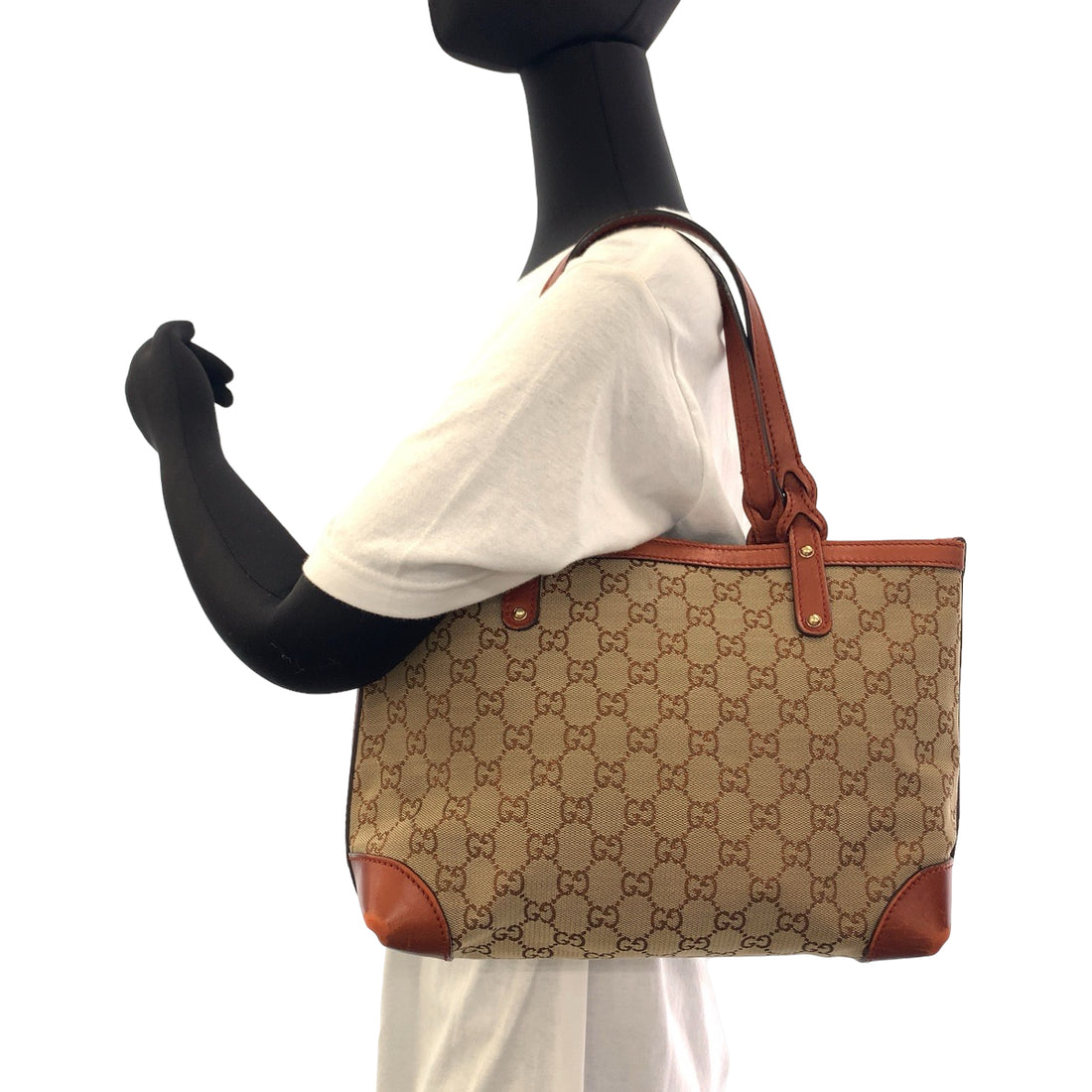 Gucci Diamante Brown Gold GG Canvas Tote Bag