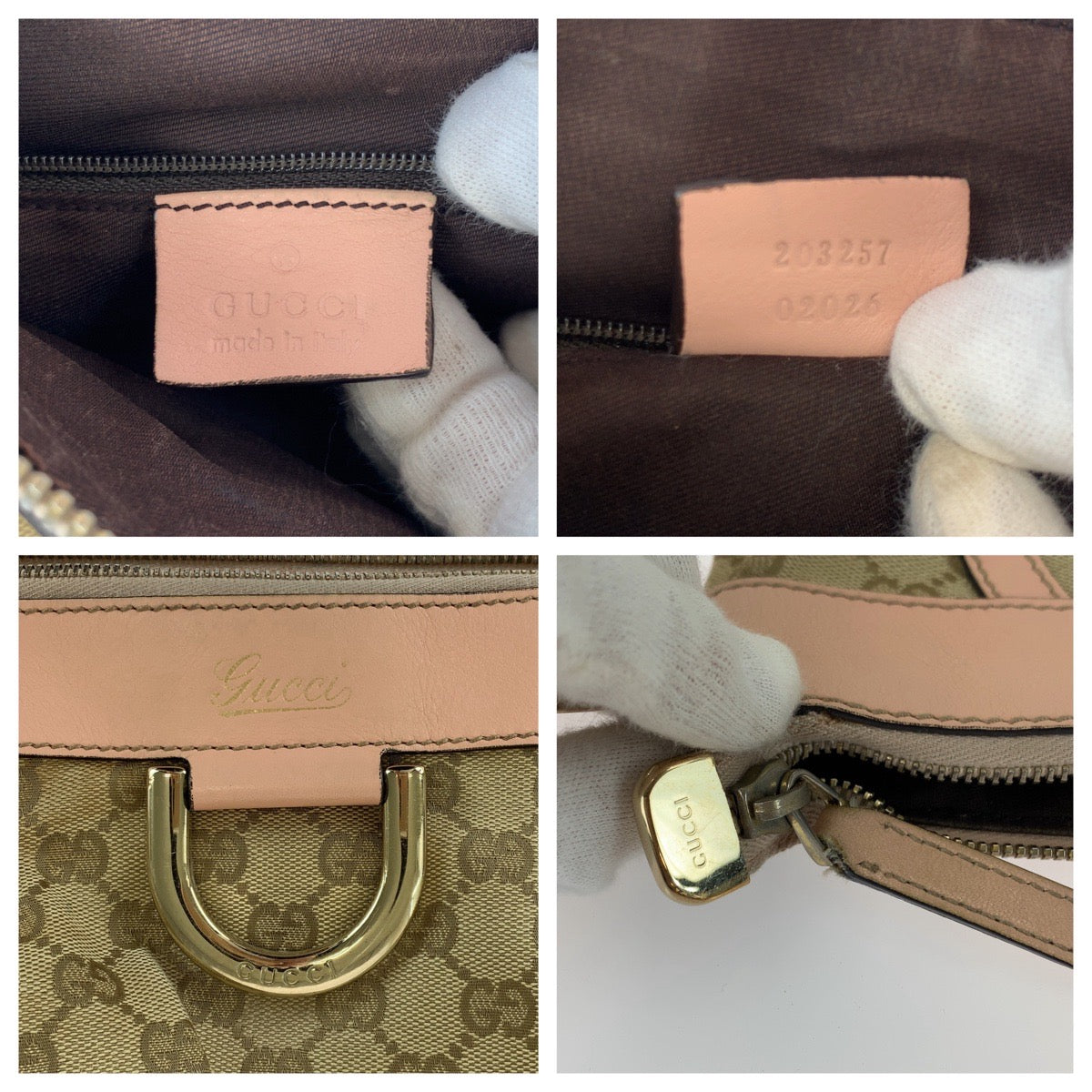 Gucci GG Canvas/Leather Abbey Shoulder Bag 203257 in Very Good Condition