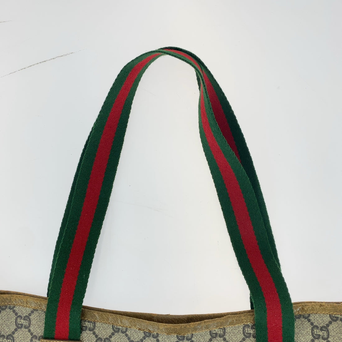 Gucci GG Supreme Canvas Leather Tote Bag