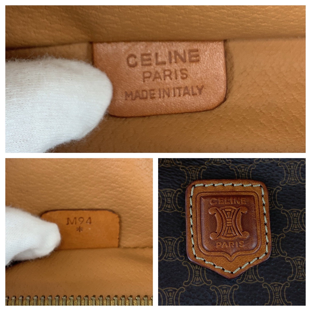 Celine Vintage Macadam Leather Handbag