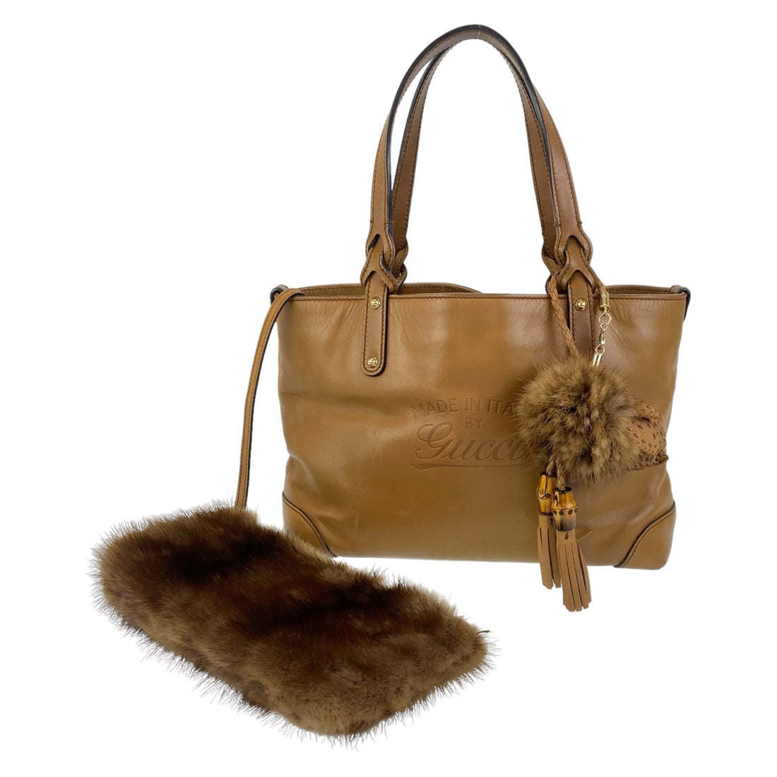 Gucci Leather/Fur Tote Bag 269878