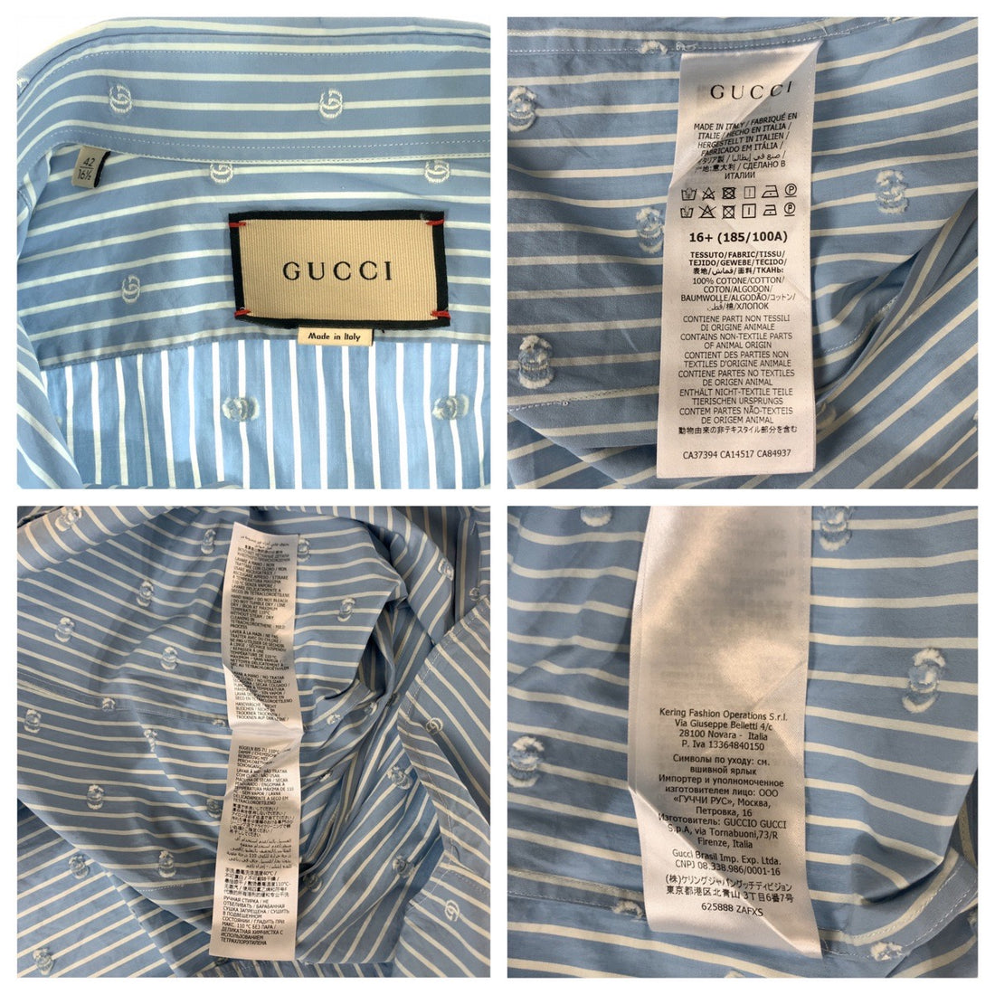 Gucci Cotton Interlocking GG Stripe Shirt