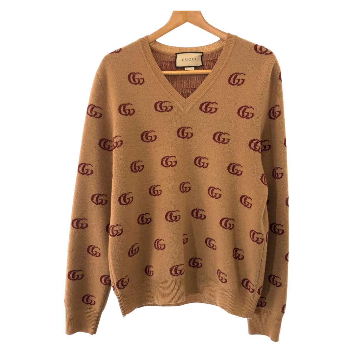 Gucci Wool Marmont Interlocking Knit Sweater M in Excellent Condition