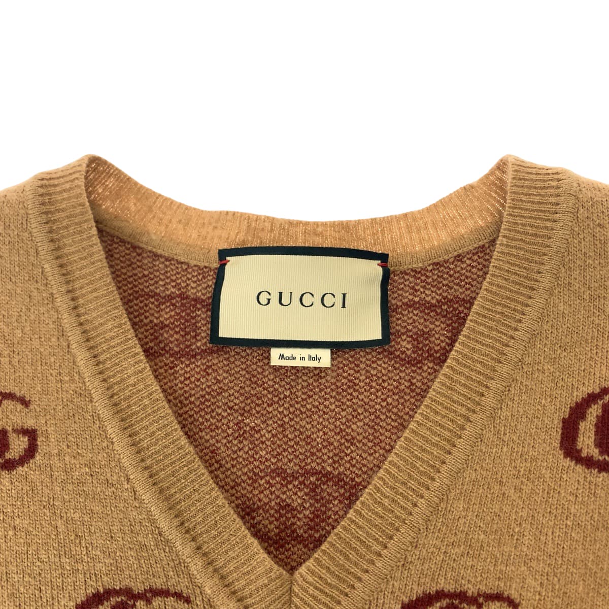 Gucci Wool Marmont Interlocking Knit Sweater M in Excellent Condition