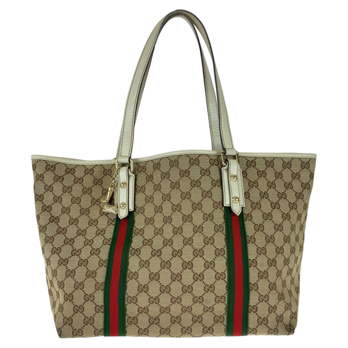 Gucci GG Canvas/Leather Tote Bag 139260 in Very Good Condition