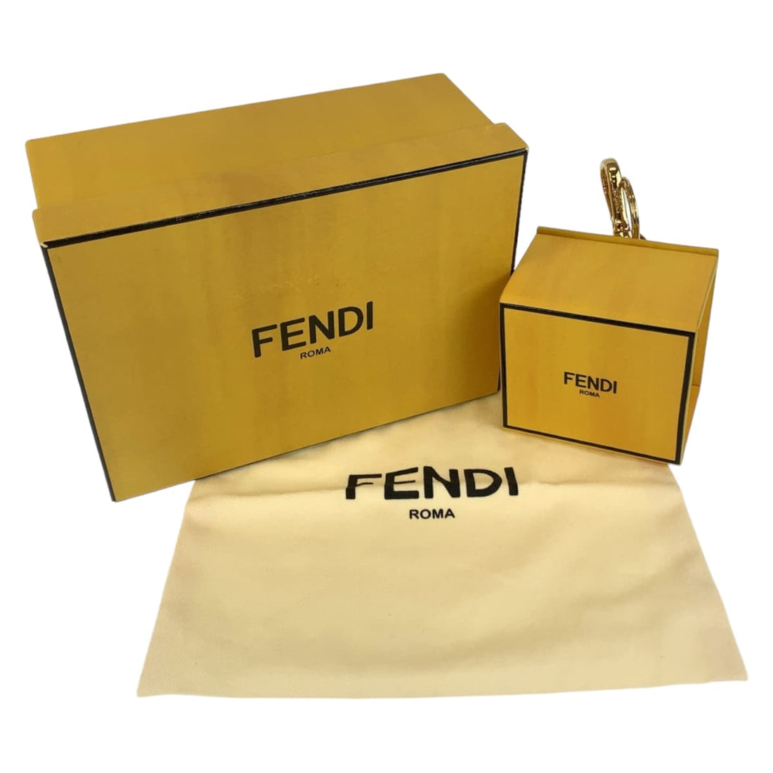 Fendi Leather Key Holder Box Key Charm