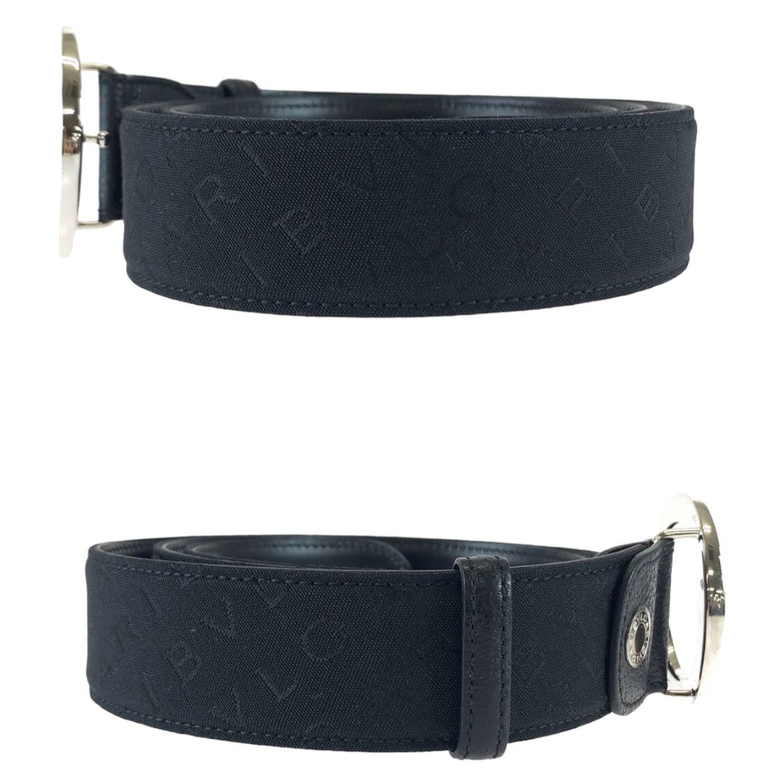 Bvlgari B.Zero Logo Mania Canvas Leather Belt