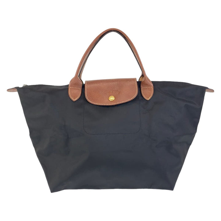 Longchamp Le Pliage Nylon Leather Tote Bag