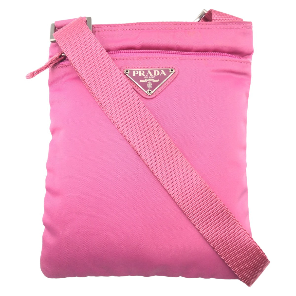 Prada Nylon Tessuto Triangle Logo Shoulder Bag