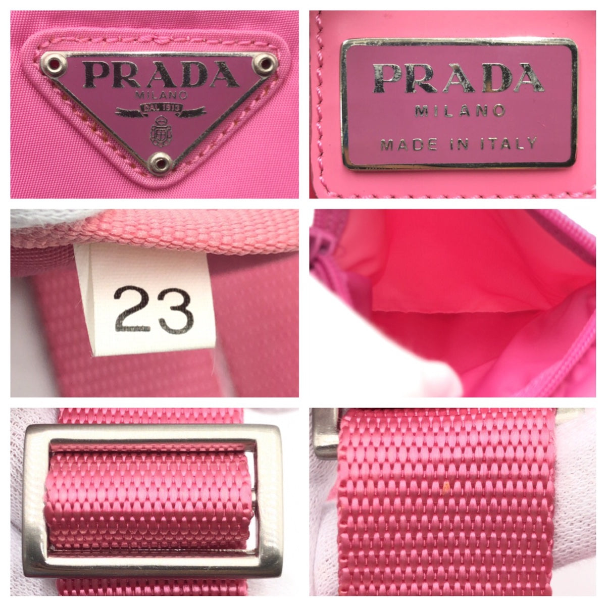 Prada Nylon Tessuto Triangle Logo Shoulder Bag in Very Good Condition