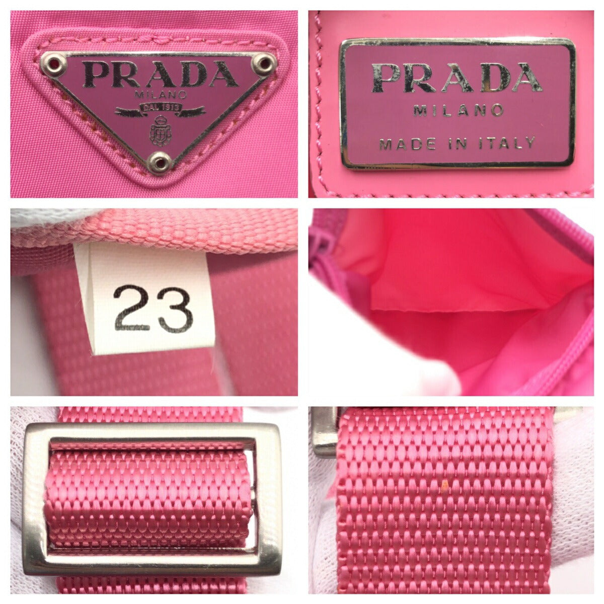 Prada Nylon Tessuto Triangle Logo Shoulder Bag